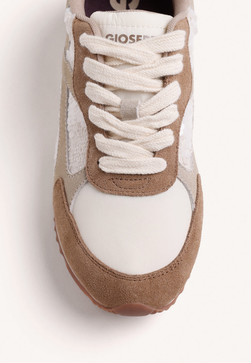 ZAPATILLAS CREMA PIEL BRILLO