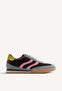 LEATHER AND VELVET SNEAKERS