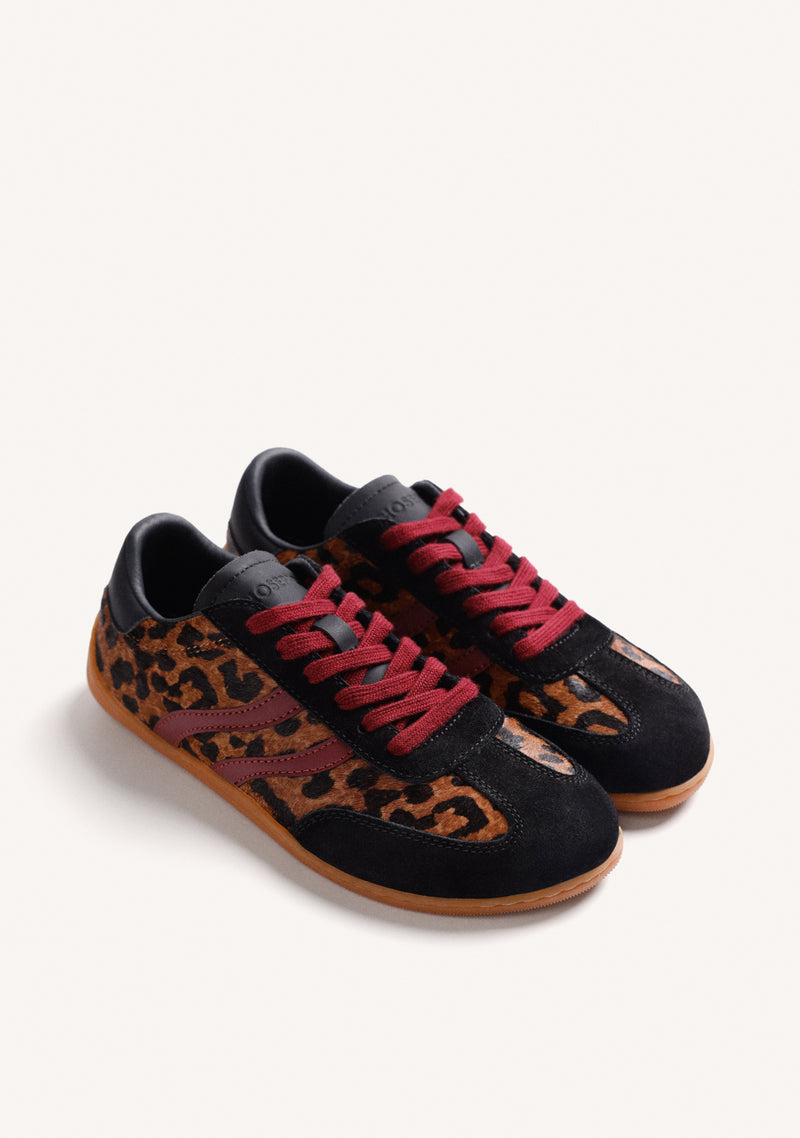 BAREFOOT SNEAKERS WITH ANIMAL PRINT LEATHER