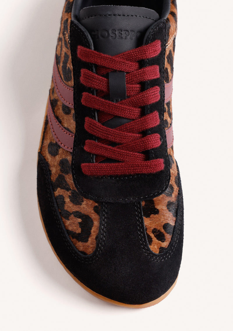 BAREFOOT SNEAKERS WITH ANIMAL PRINT LEATHER