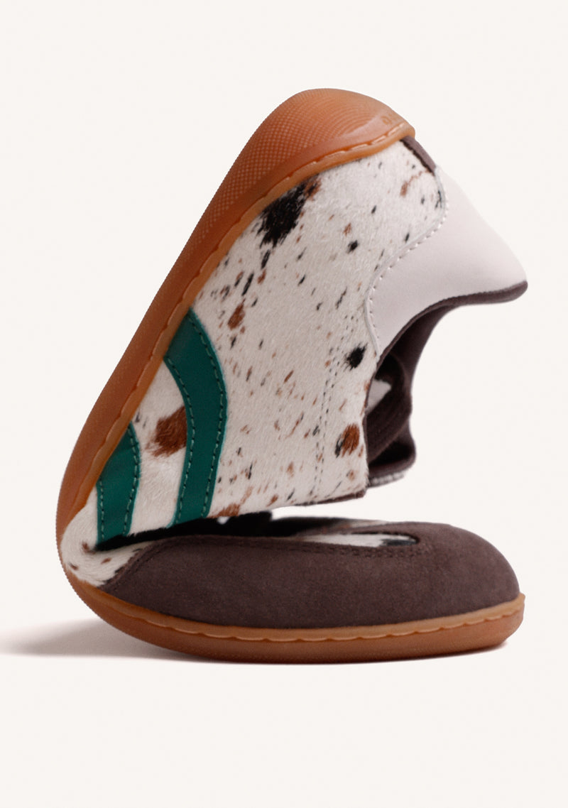 BAREFOOT SNEAKERS WITH ANIMAL PRINT LEATHER