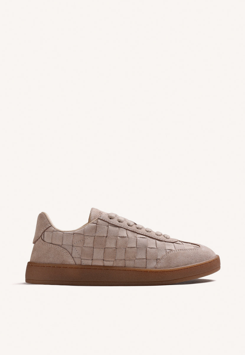 BEIGE LEATHER SNEAKERS