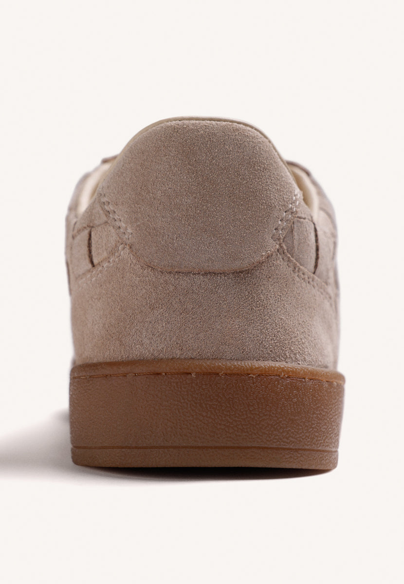 BEIGE LEATHER SNEAKERS