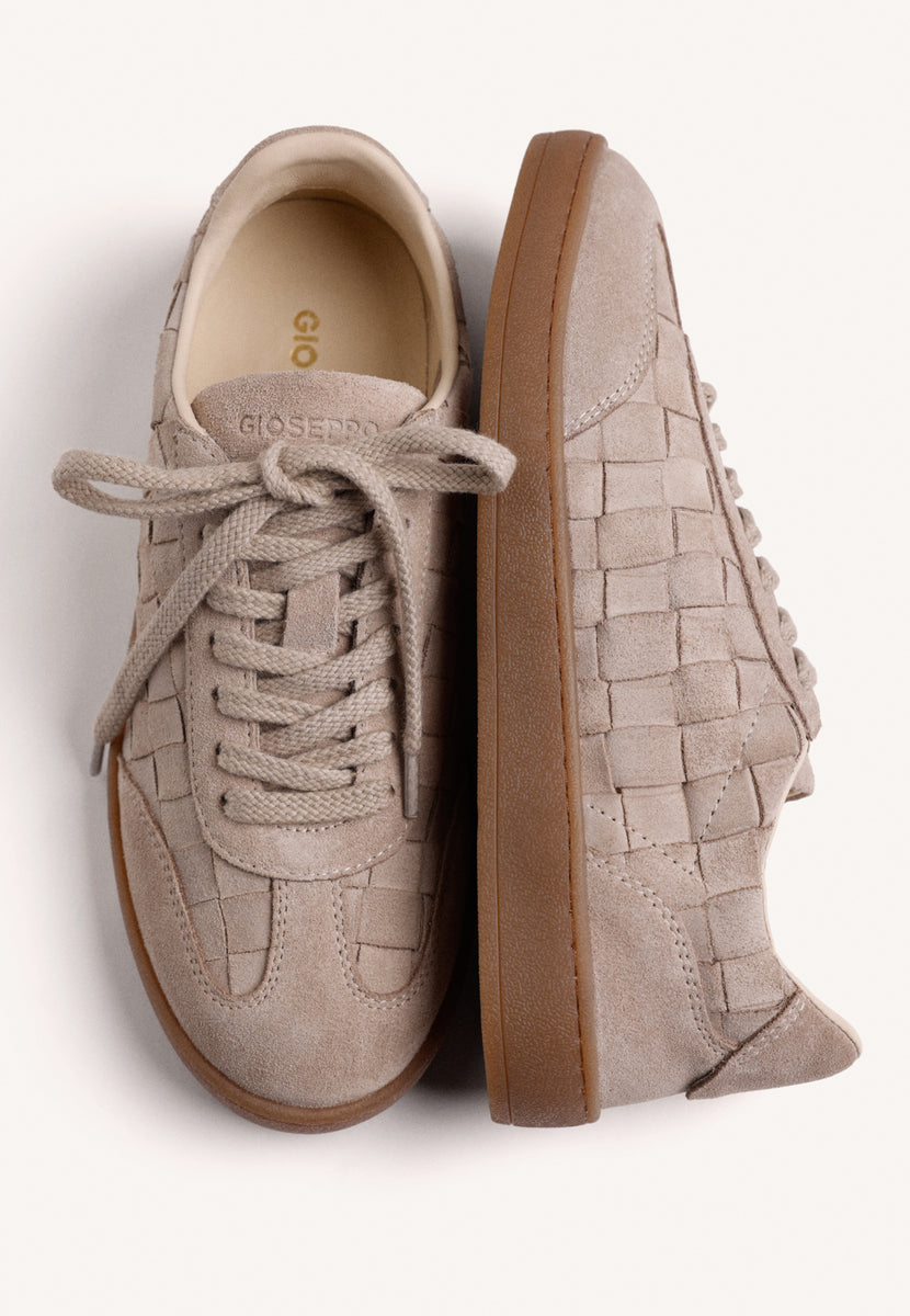 BEIGE LEATHER SNEAKERS