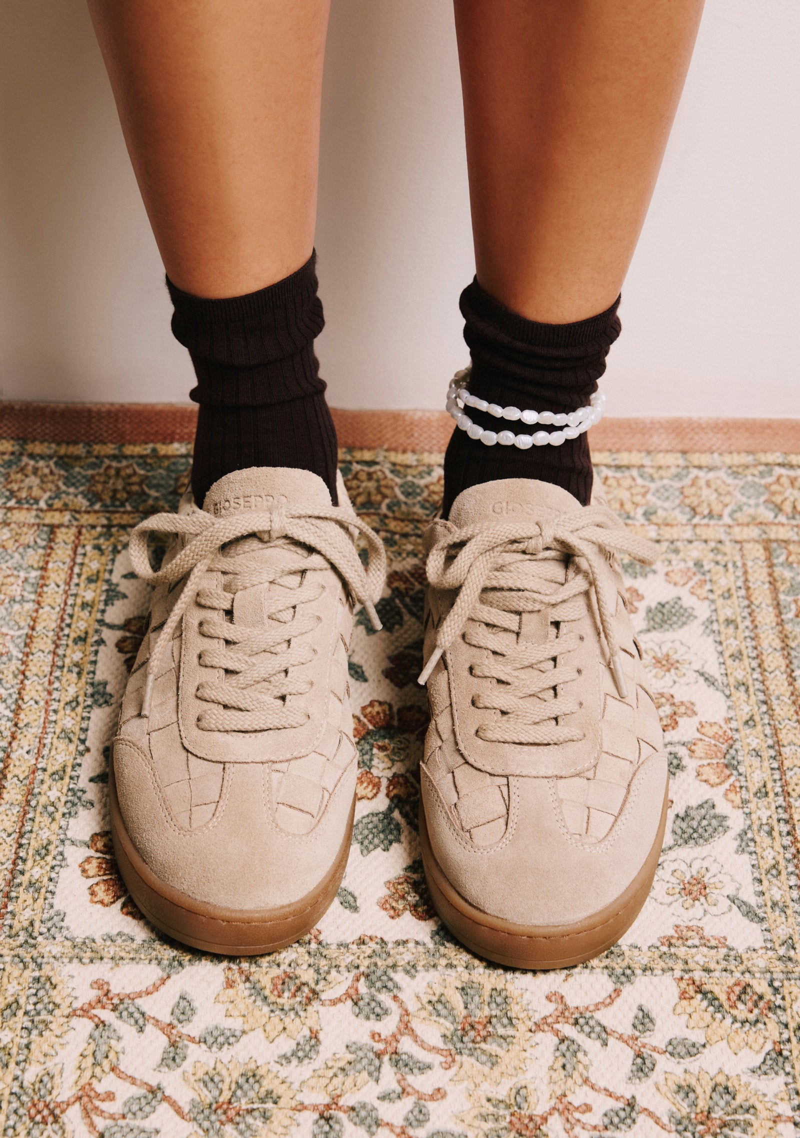 SCARPE BEIGE IN PELLE