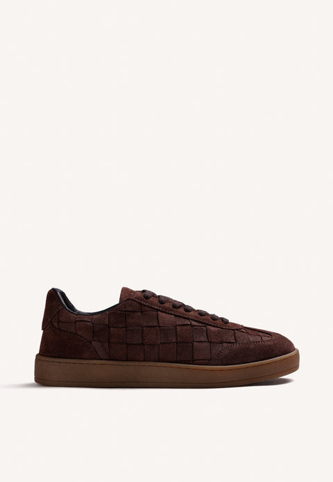 BROWN LEATHER SNEAKERS