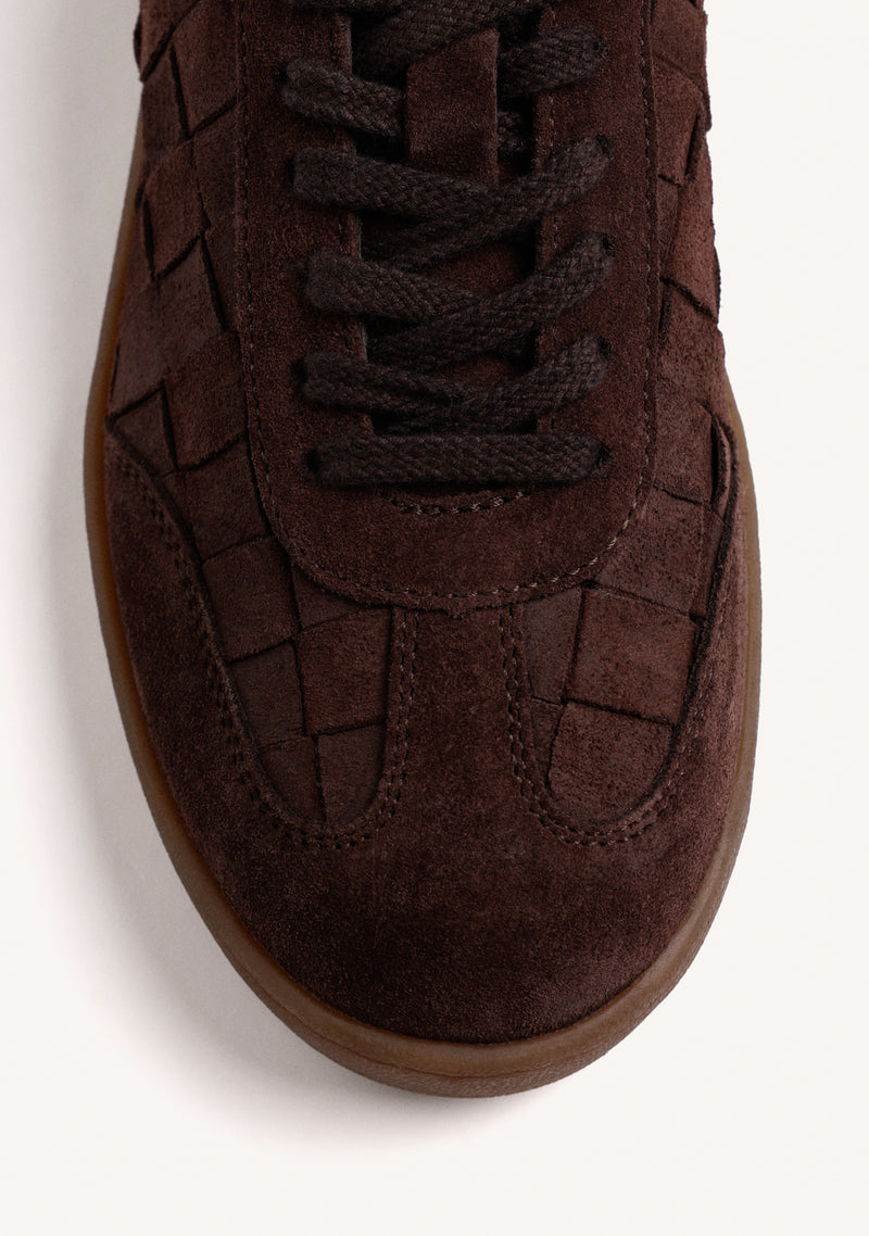 BROWN LEATHER SNEAKERS