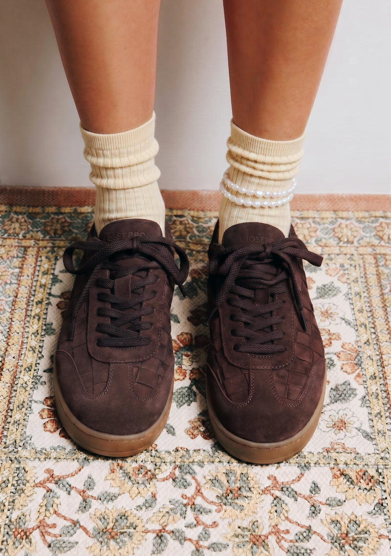BROWN LEATHER SNEAKERS