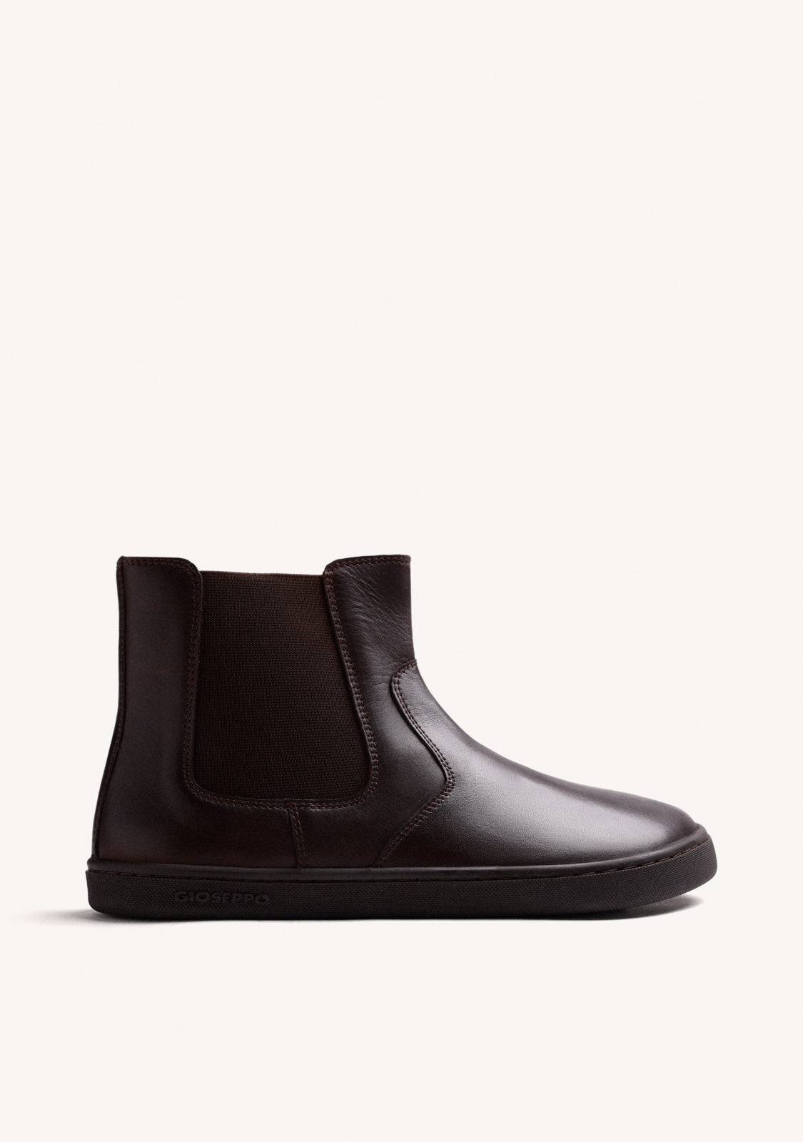 BROWN BAREFOOT LEATHER ANKLE BOOTS