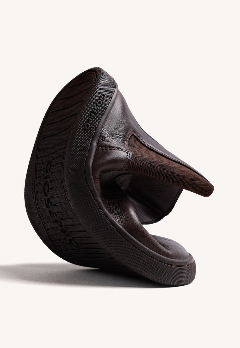 BROWN BAREFOOT LEATHER ANKLE BOOTS