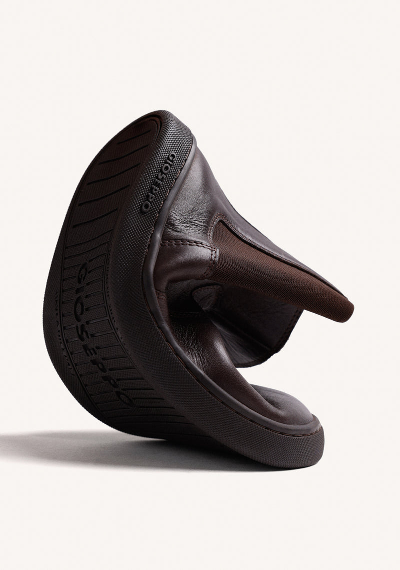 BROWN BAREFOOT LEATHER ANKLE BOOTS