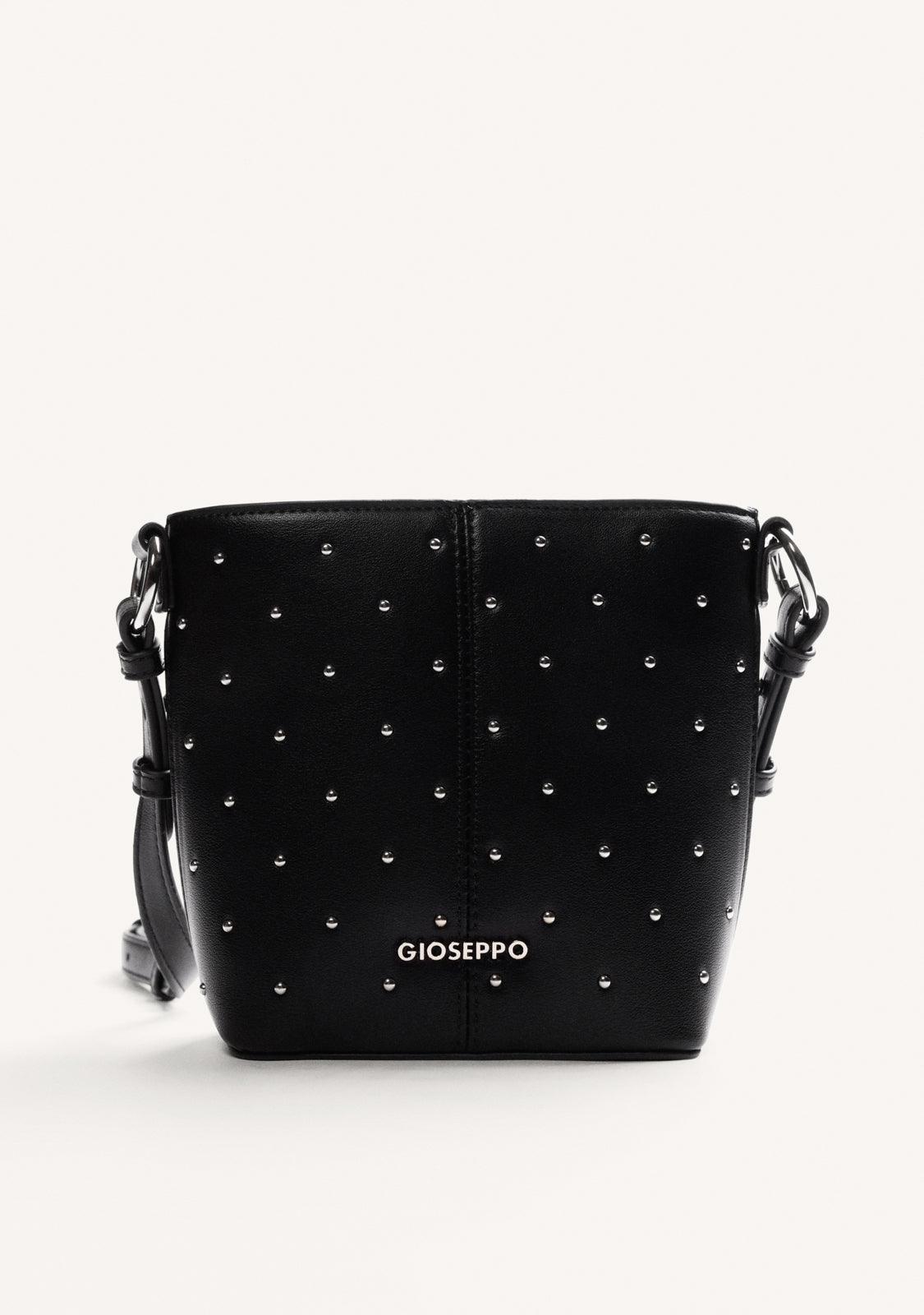 BOLSO BUCKET NEGRO TACHAS