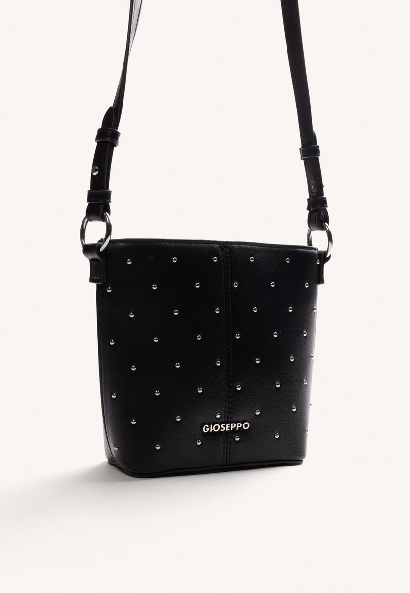 BOLSO BUCKET NEGRO TACHAS