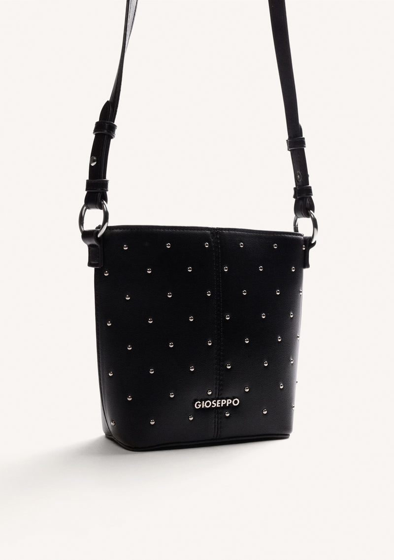 BOLSO BUCKET NEGRO TACHAS