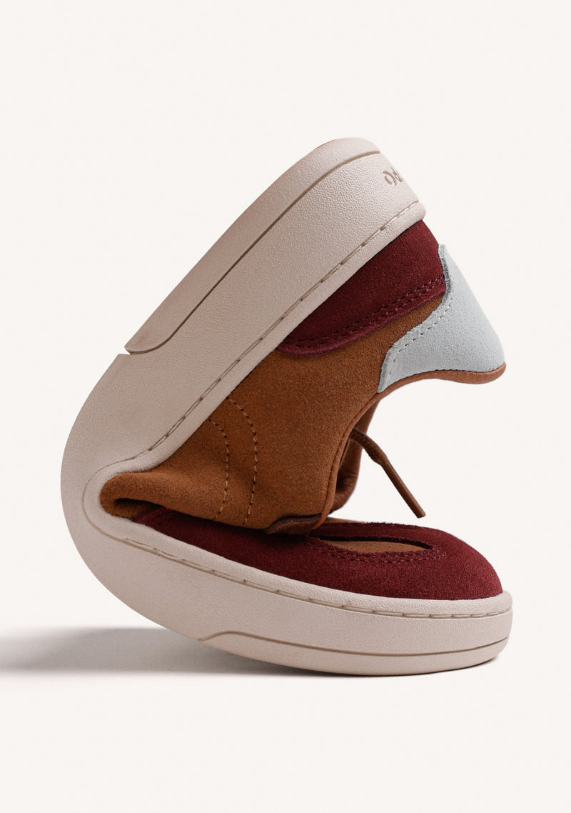 BROWN BAREFOOT LEATHER SNEAKERS