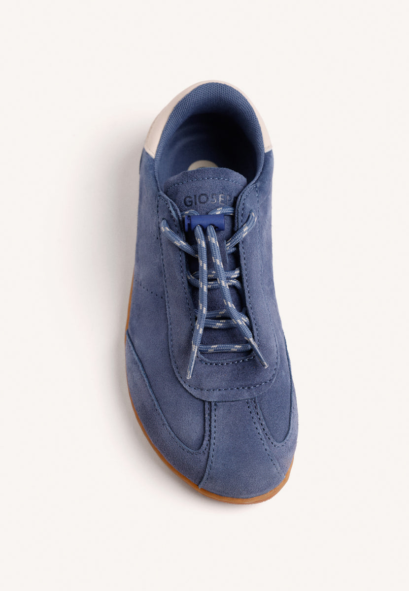 SCARPE BAREFOOT BLU IN PELLE SCAMOSCIATA