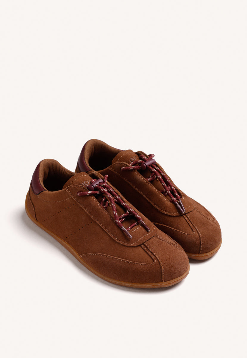 SCARPE BAREFOOT MARRONI IN PELLE SCAMOSCIATA
