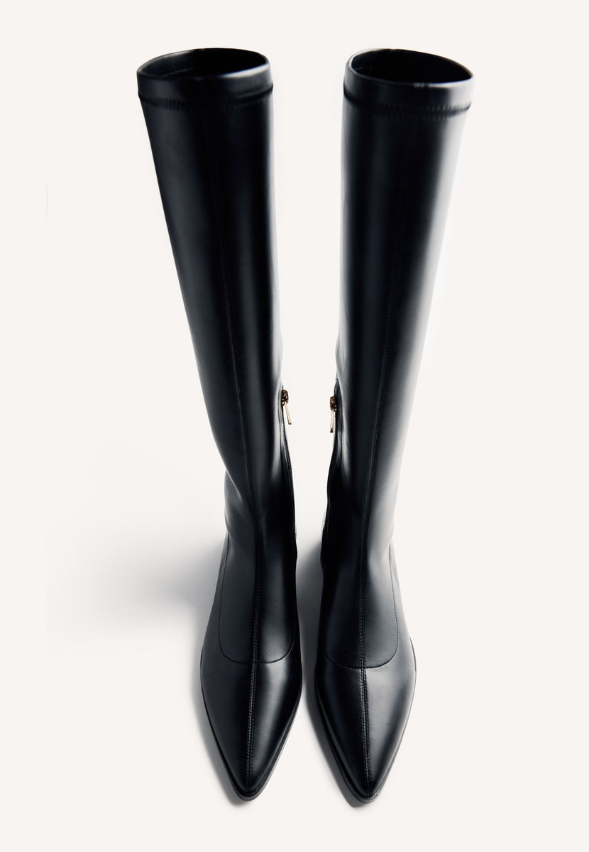 BOTAS ALTAS PRETAS ELÁSTICAS
