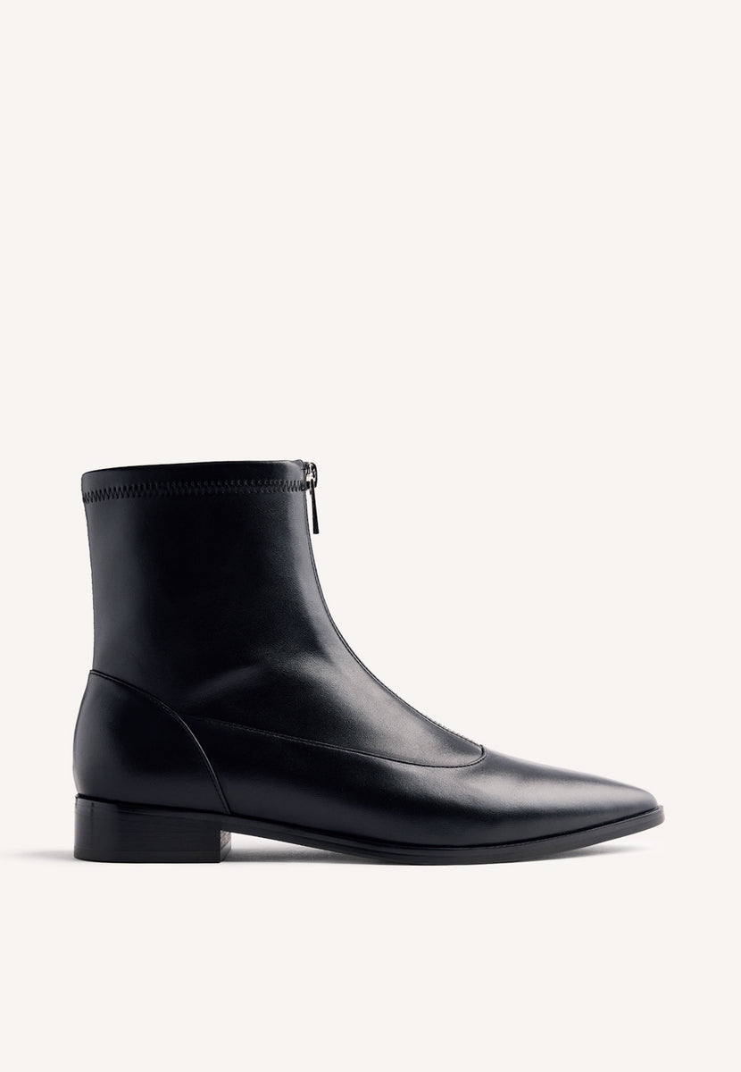 BOTINS ELÁSTICOS PRETOS COM FECHO DE CORRER