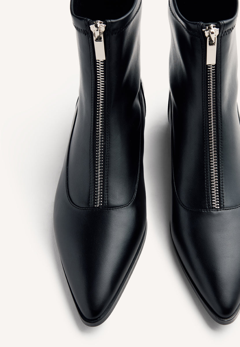 BOTINS ELÁSTICOS PRETOS COM FECHO DE CORRER