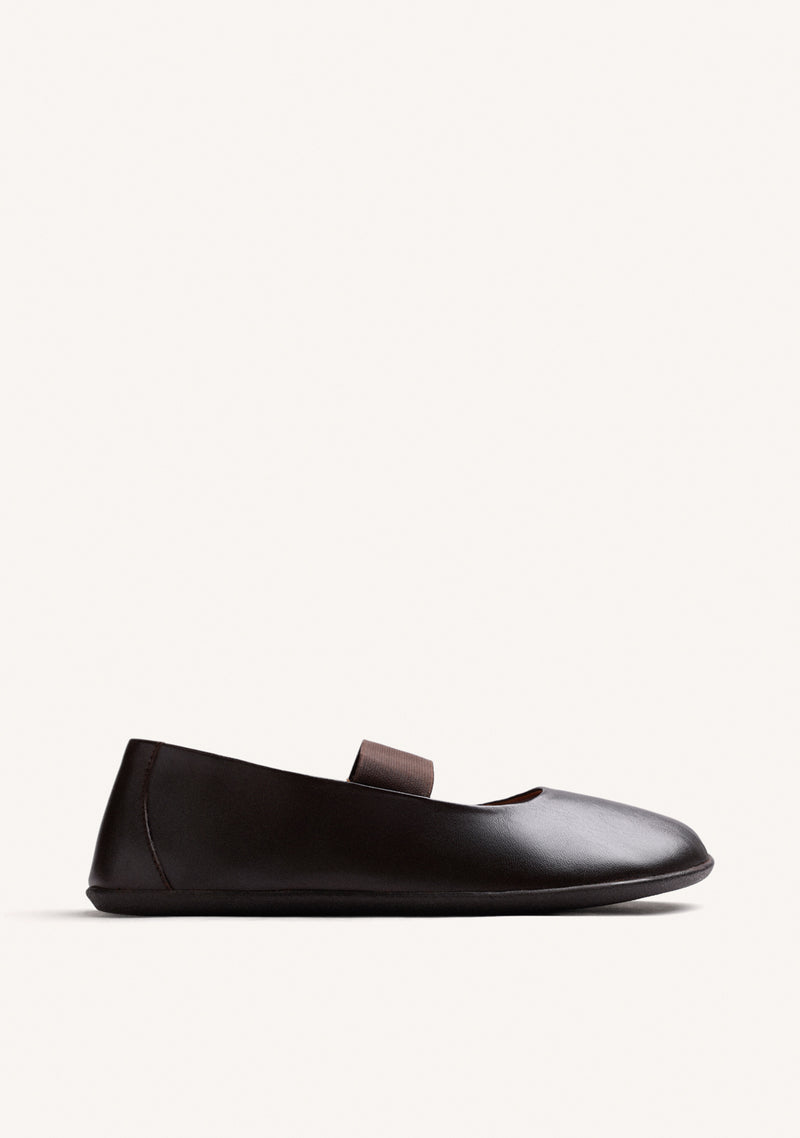 BALLERINES BAREFOOT MARRON EN CUIR