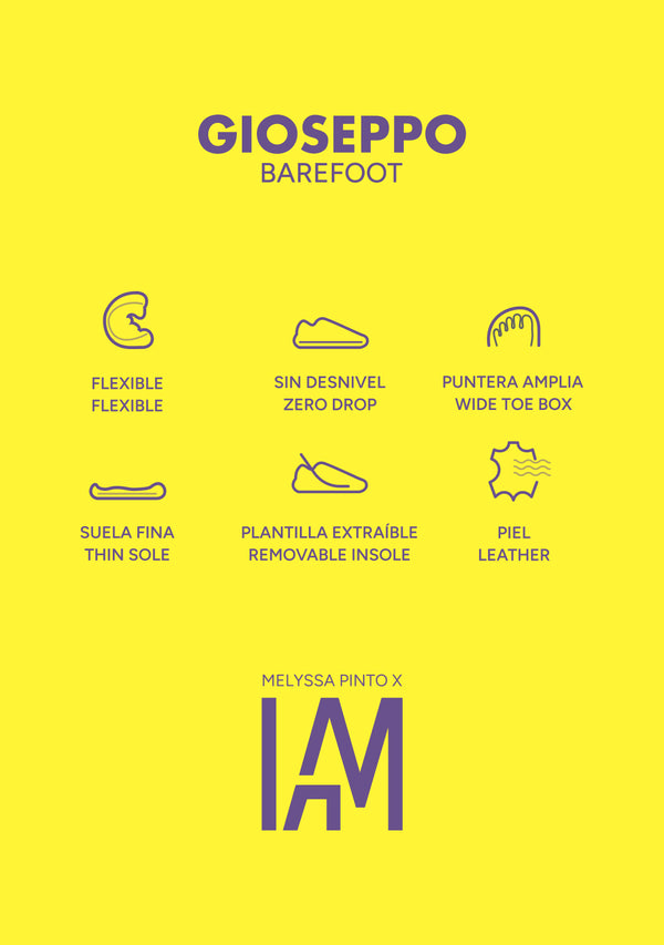 GIOSEPPO BAREFOOT – BLACK LEATHER SNEAKERS BY MELYSSA PINTO (I AM EDITION)