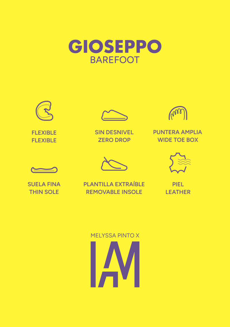 GIOSEPPO BAREFOOT – BLACK LEATHER SNEAKERS BY MELYSSA PINTO (I AM EDITION)