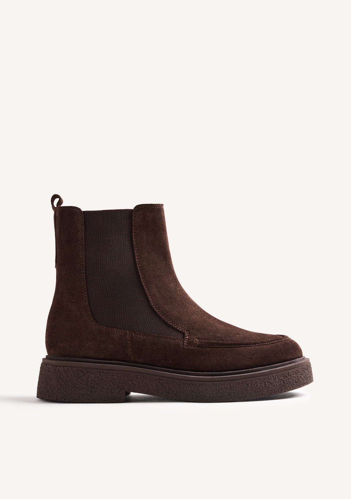 BROWN LEATHER ANKLE BOOTS WITH ZIPPER