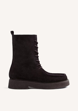 BROWN MILITARY STYLE LEATHER BOOTS