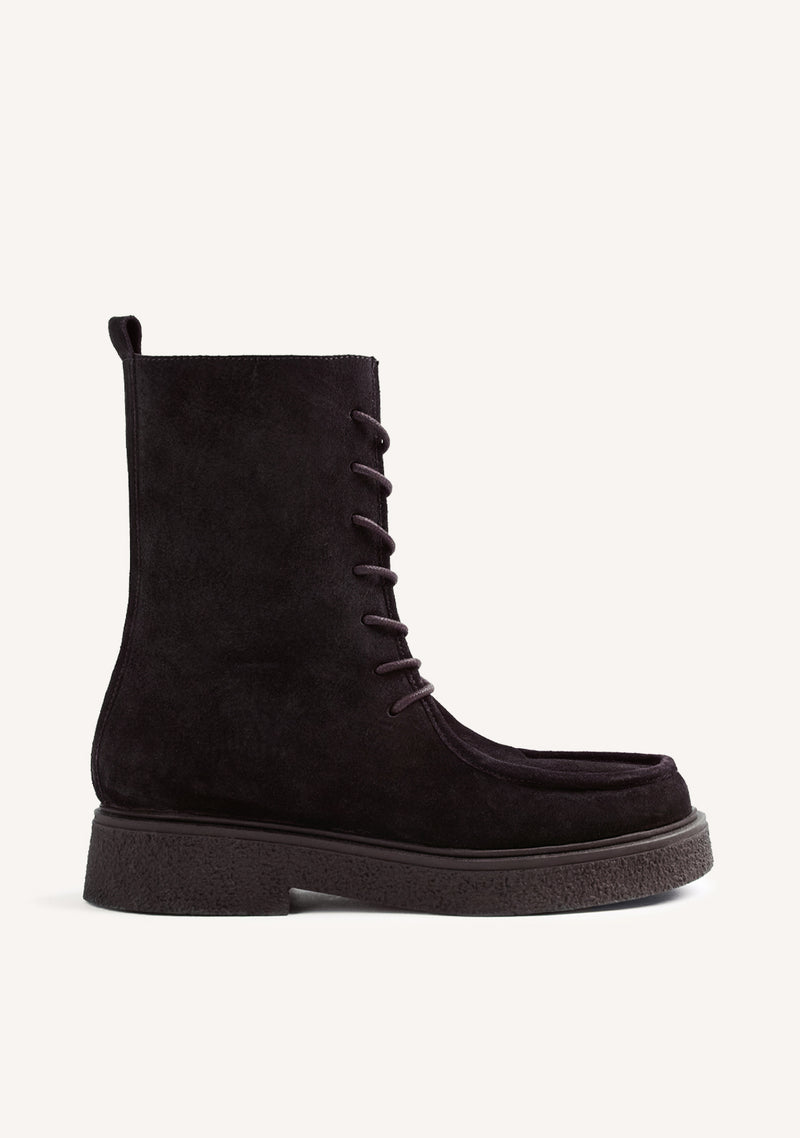 BROWN MILITARY STYLE LEATHER BOOTS