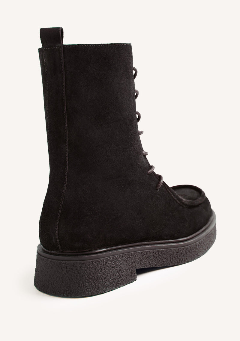 BROWN MILITARY STYLE LEATHER BOOTS
