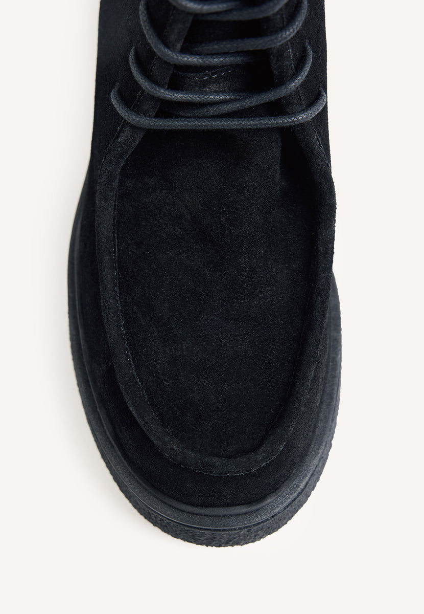 BOTAS PRETAS ESTILO MILITAR EM PELE