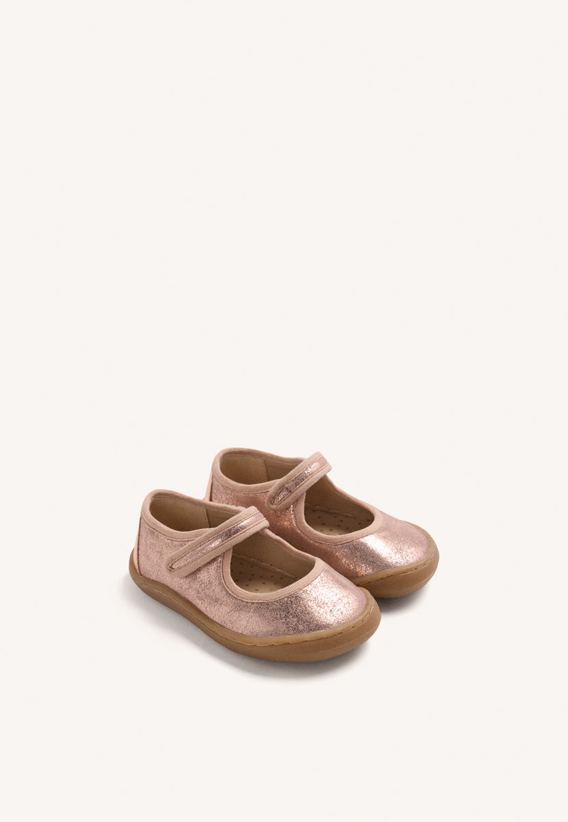 BALLERINES BAREFOOT EN CUIR MÉTALLISÉ