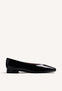 BLACK PATENT LEATHER BALLET FLATS
