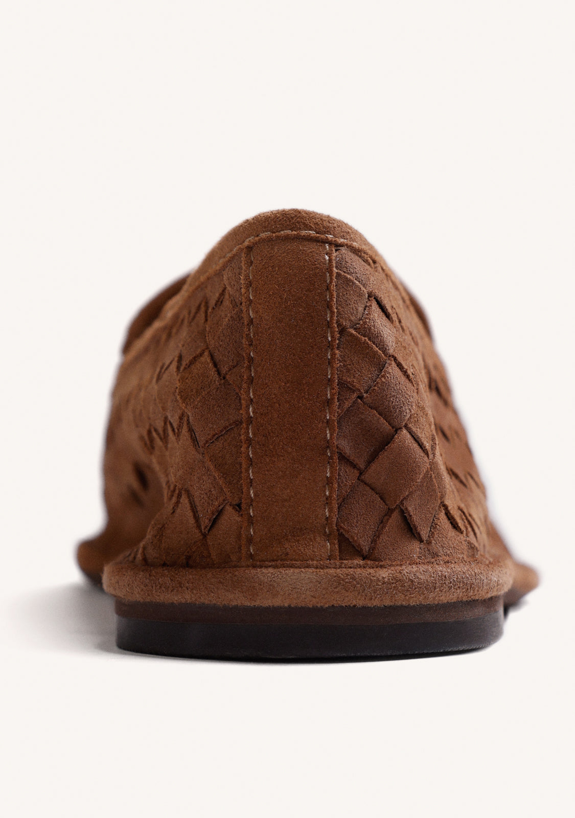CAMEL WOVEN LEATHER LOAFERS