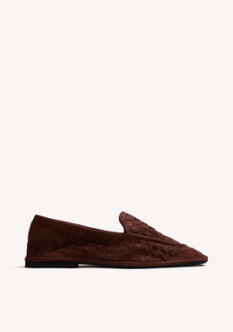 MOCASSINS MARRON EN CUIR TRESSÉ