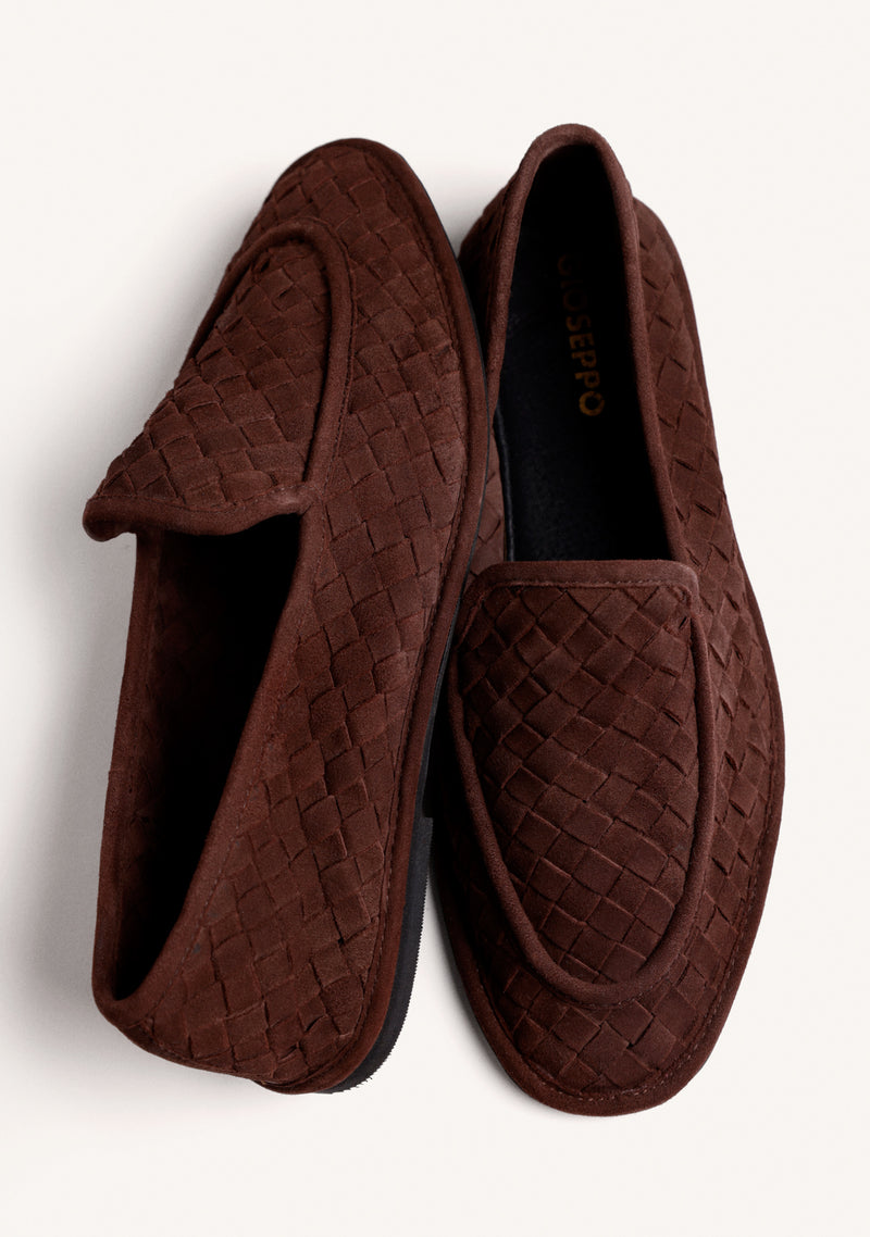 MOCASINES MARRONES PIEL TRENZADA