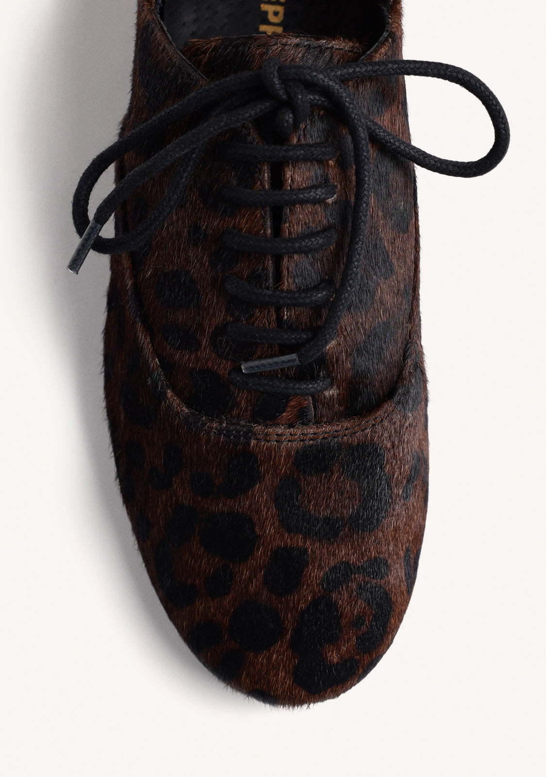 FLAT SHOES WITH ANIMAL PRINT LEATHER