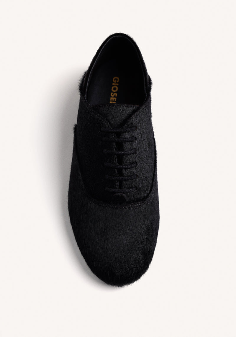 FLAT SHOES WITH ANIMAL PRINT LEATHER