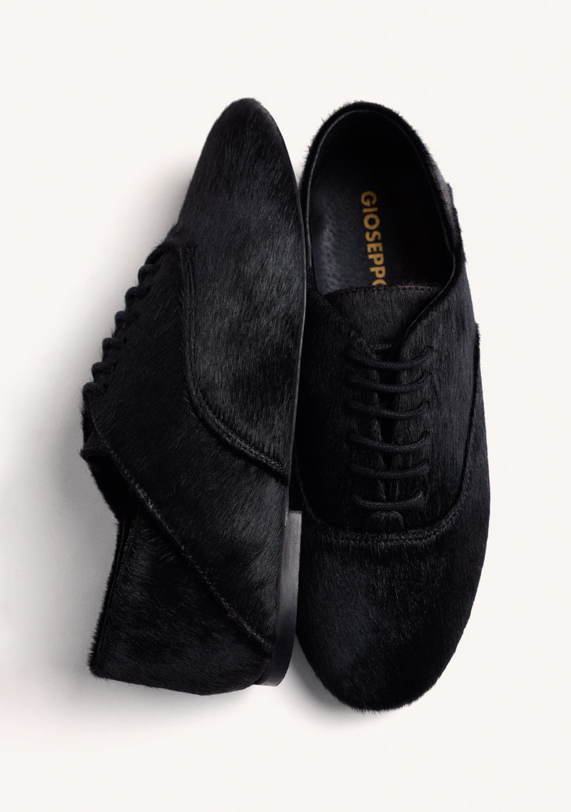FLAT SHOES WITH ANIMAL PRINT LEATHER