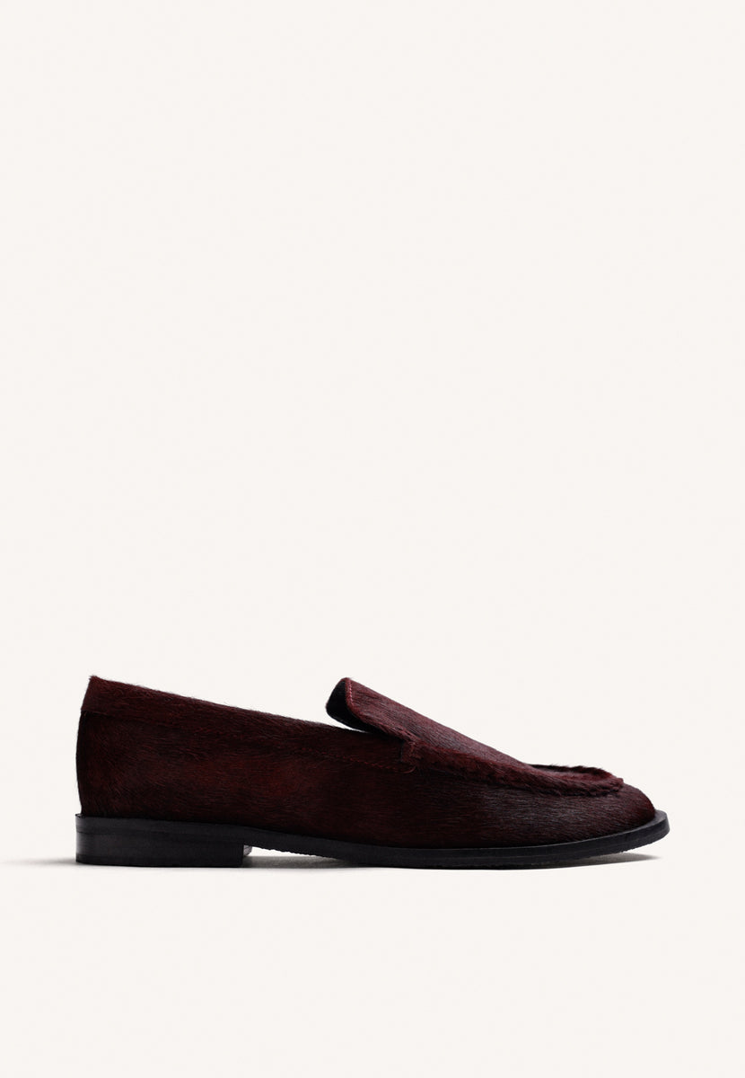 MOCASINES BURDEOS PIEL