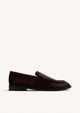 BURGUNDY LEATHER LOAFERS