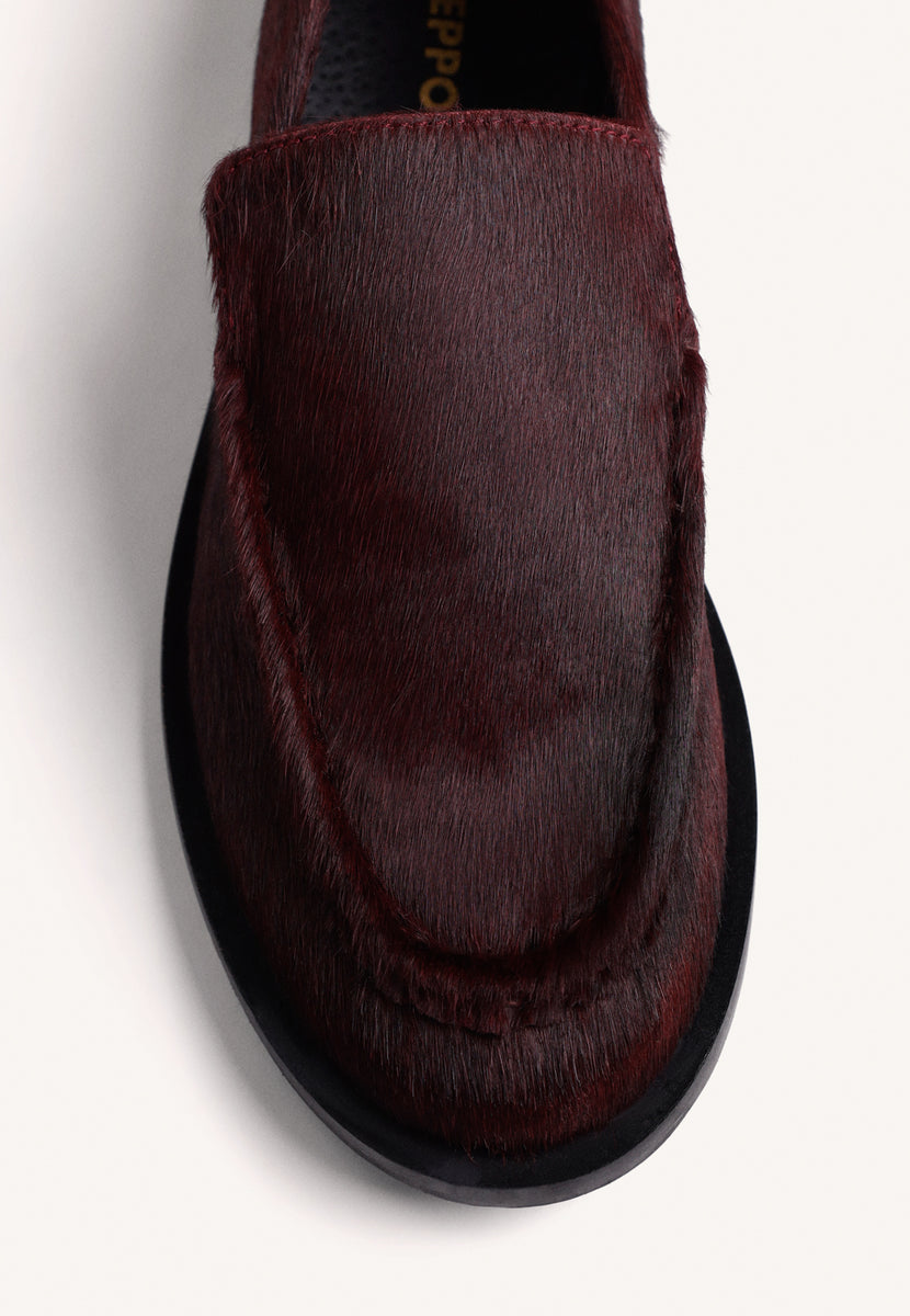 MOCASINES BURDEOS PIEL