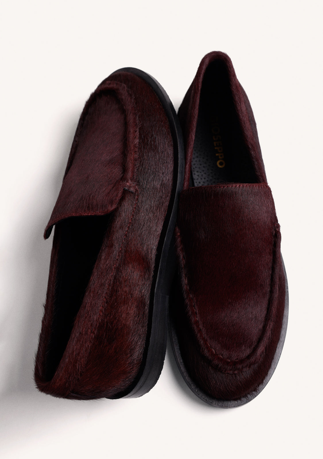 MOCASSINI BORDEAUX IN PELLE