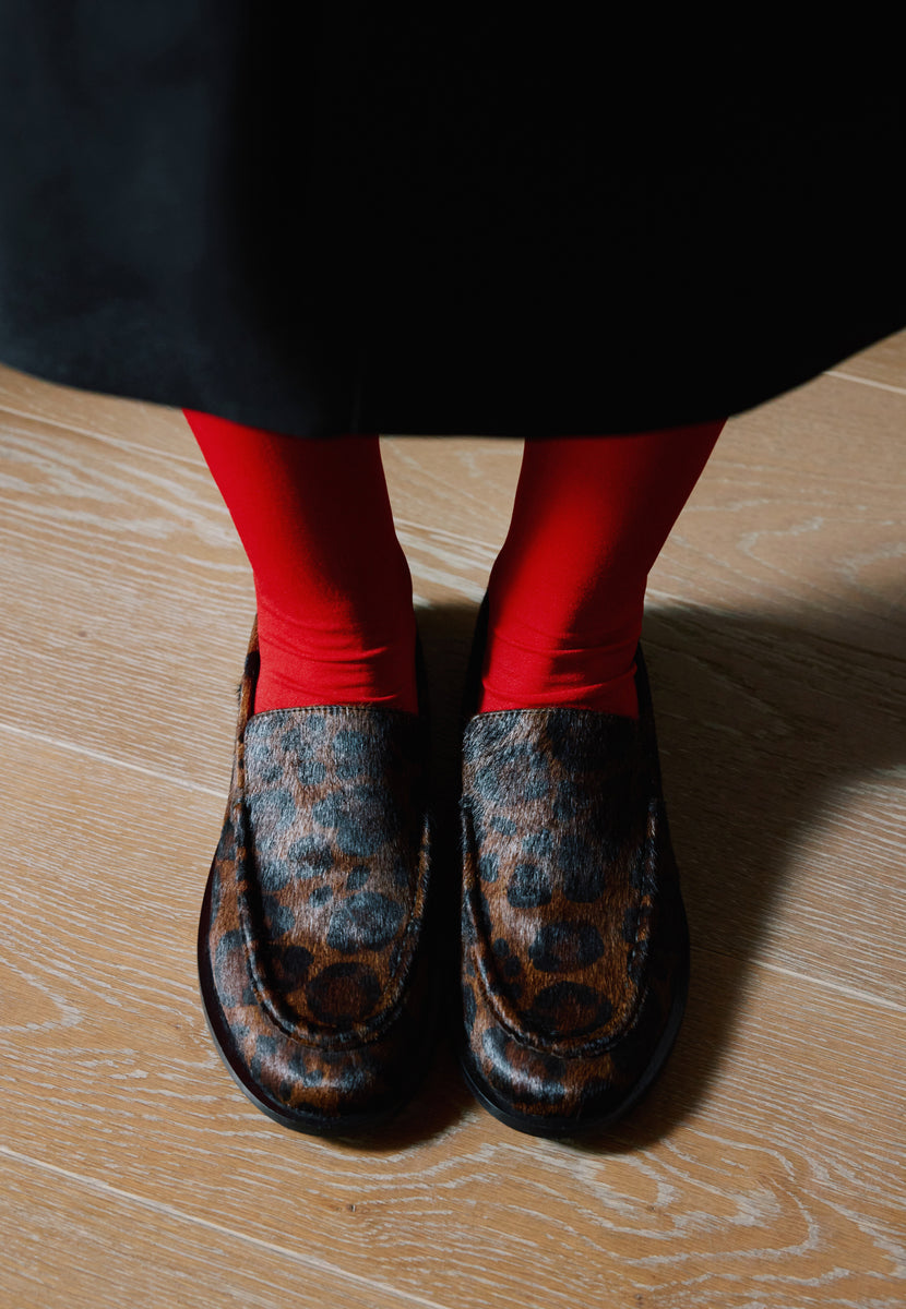 MOCASINES ESTAMPADO ANIMAL PIEL