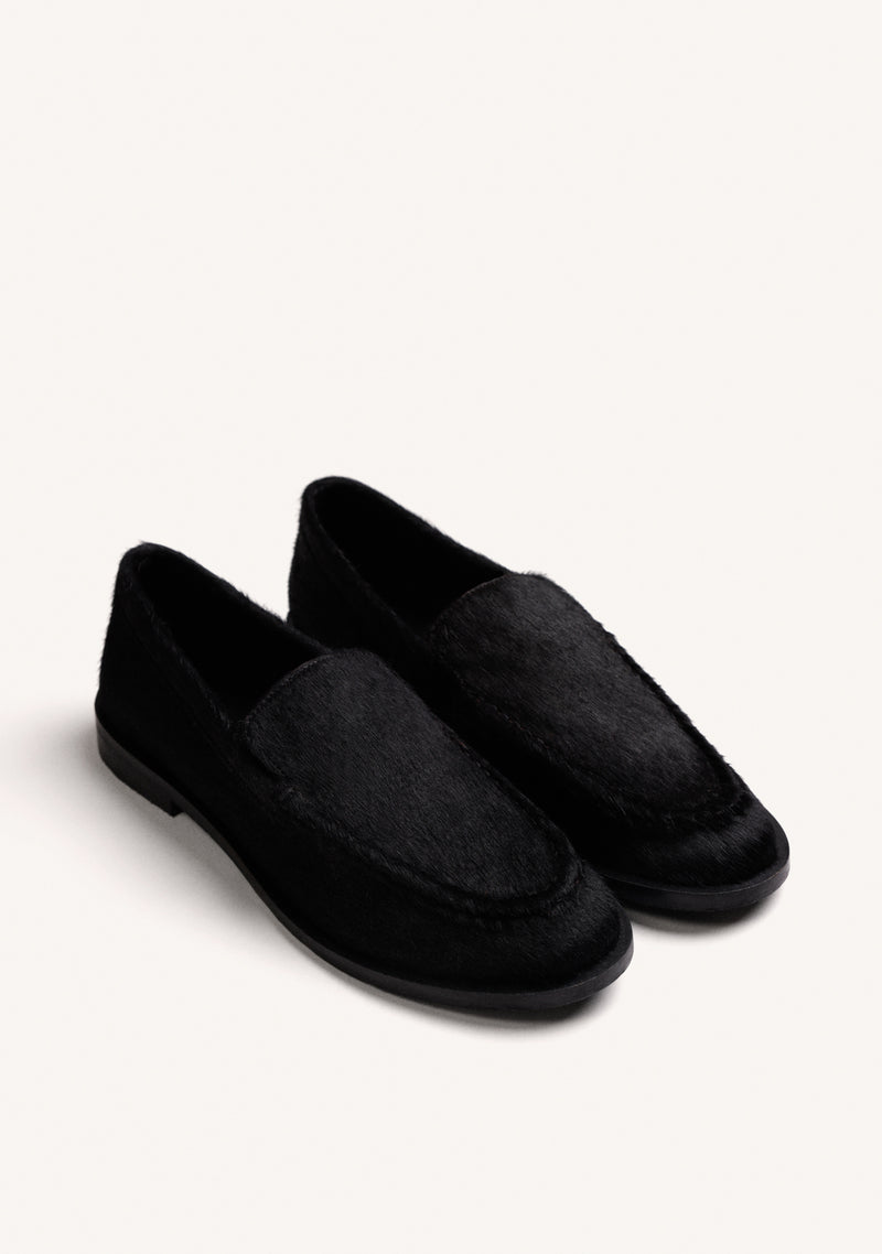 BLACK LEATHER LOAFERS