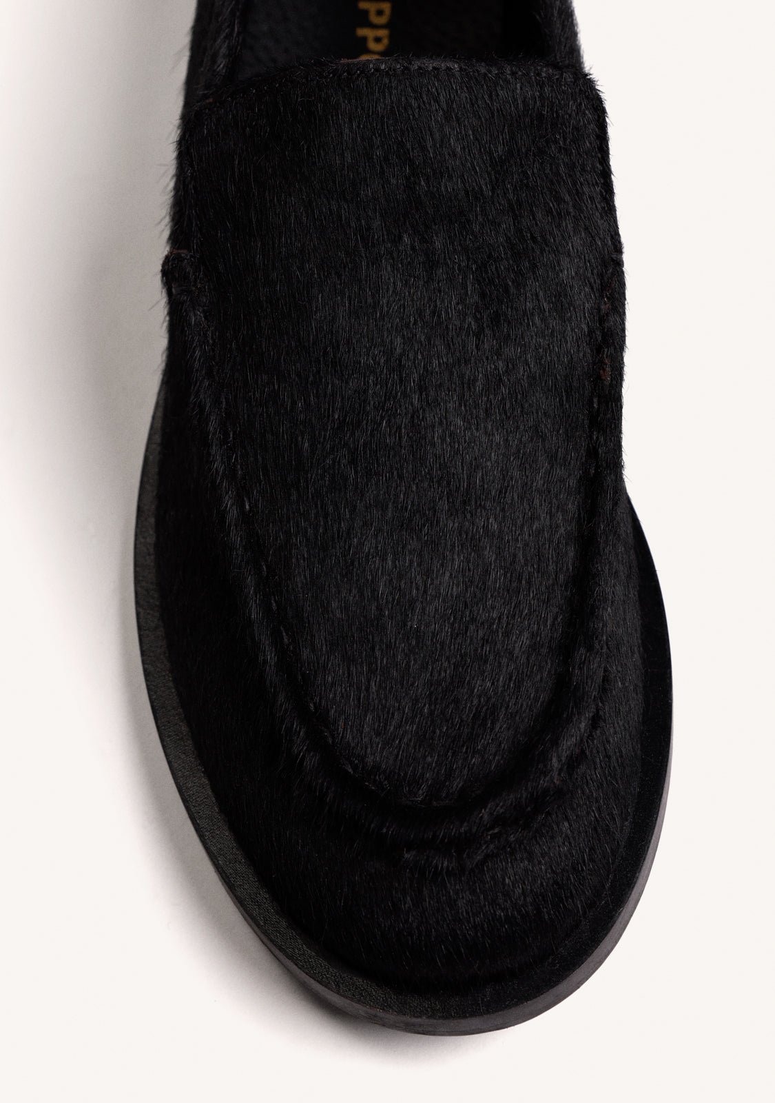 BLACK LEATHER LOAFERS