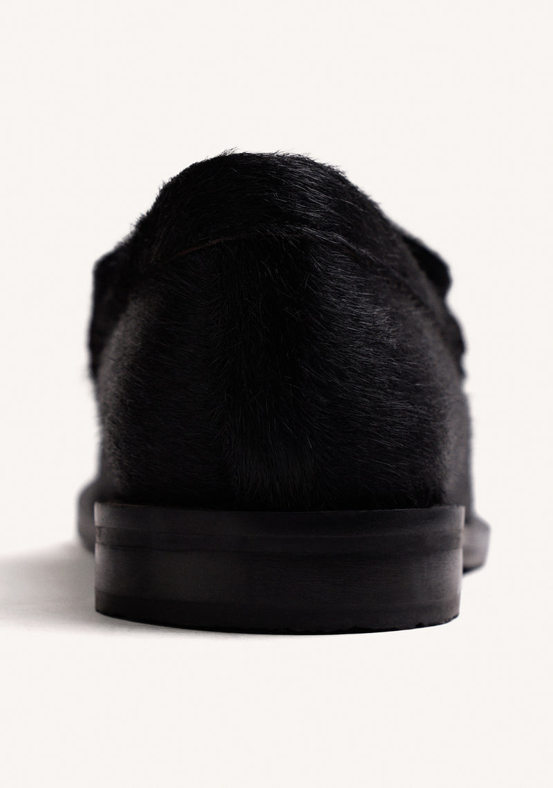 BLACK LEATHER LOAFERS