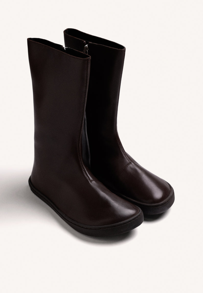 STIVALI BAREFOOT MARRONI IN PELLE