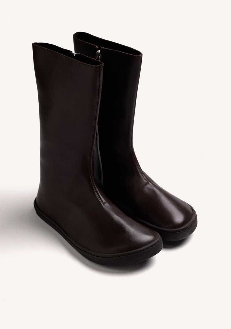 BROWN BAREFOOT LEATHER BOOTS